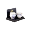 Picture of 2 Flower Planters - Blue Onion Gold Design